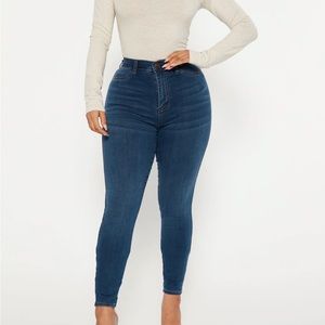 High waisted skinny jeans
